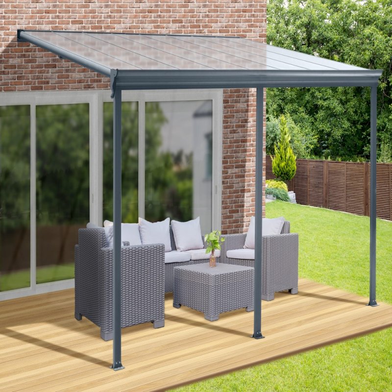 10 x 16 Kingston Lean To Carport Patio Cover - in situ, angle view