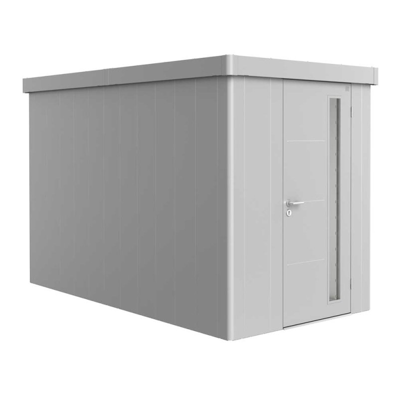 6x11 Biohort Neo 4A Metal Shed - Single Door in metallic silver