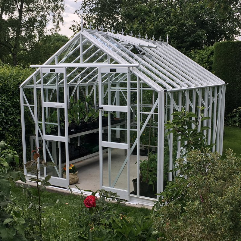 Elite Thyme 8x12 Greenhouse in Silver Aluminium with optional extras