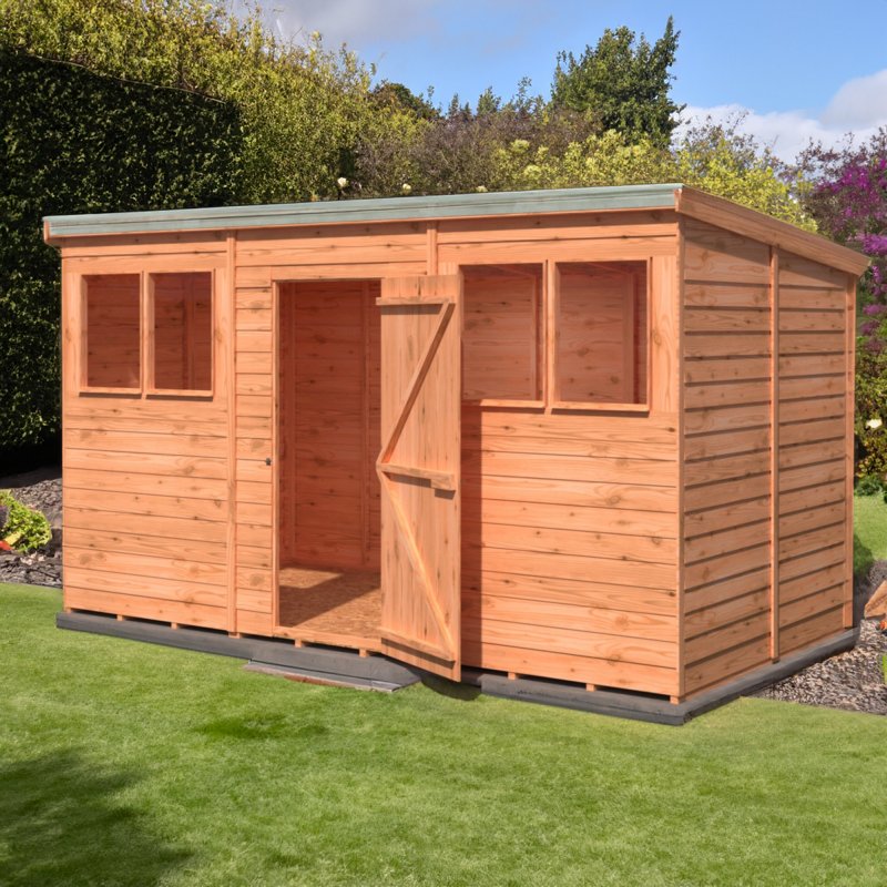 12x6 Shire Value Overlap Pent Shed