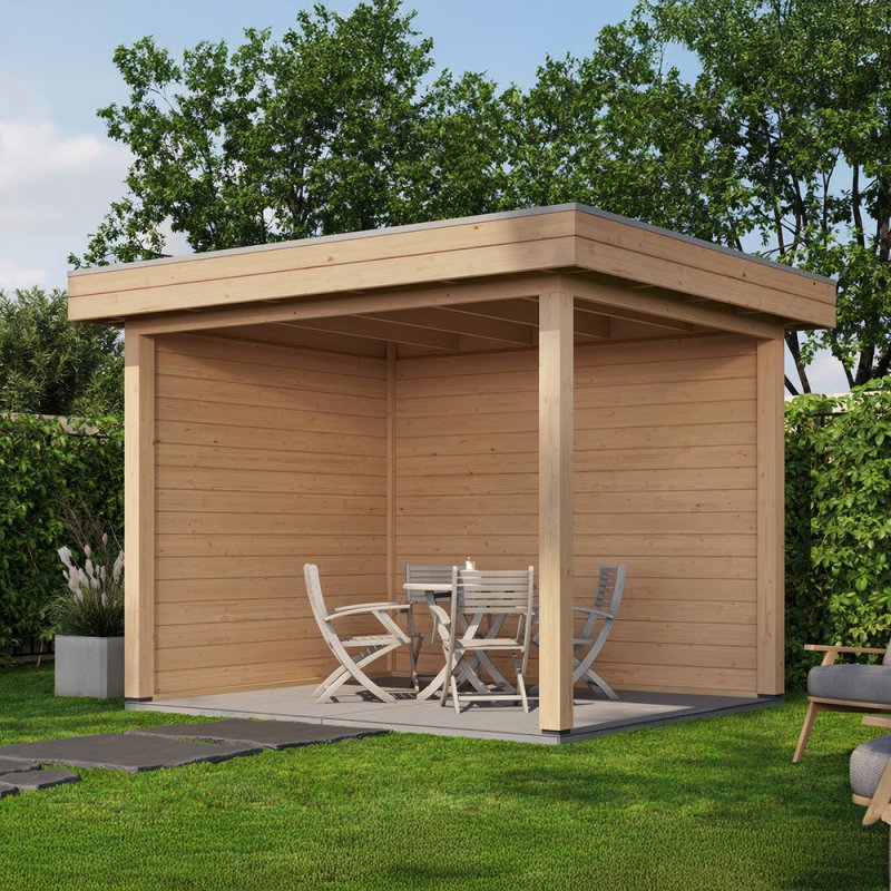10 x 8 (3.0m x 2.5m) Lugarde Select Winsford Gazebo - in situ, angle view