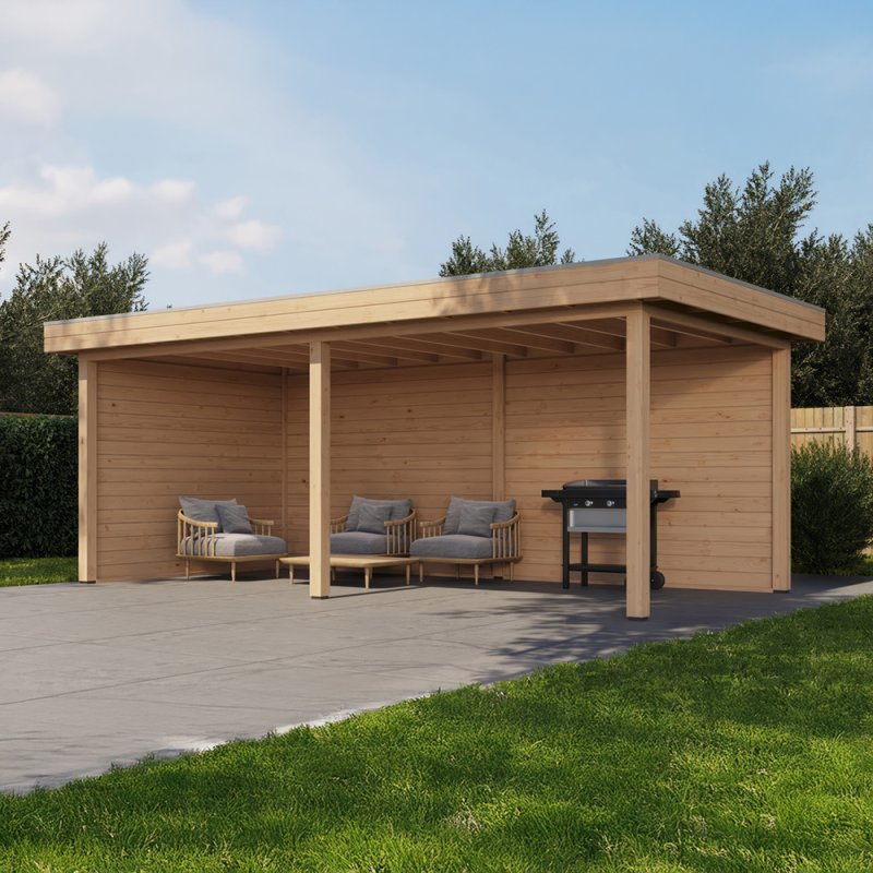 19x10 (5.88m x 3.0m) Lugarde Select Grimsby Gazebo - in situ, angle view