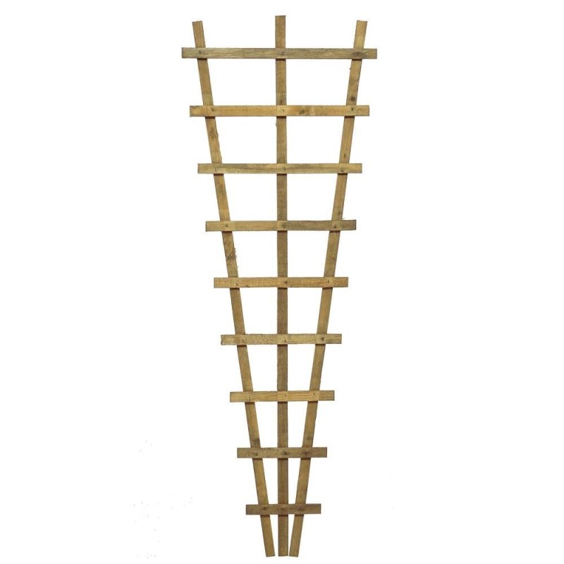 6ft High (1.8m) Rowlinson Heavy Duty Fan Trellis - Pressure Treated