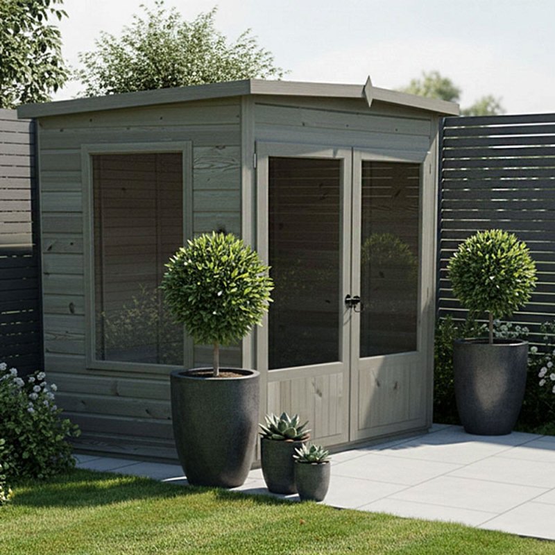 8x8 Shire Ramsey Corner Summerhouse - painted