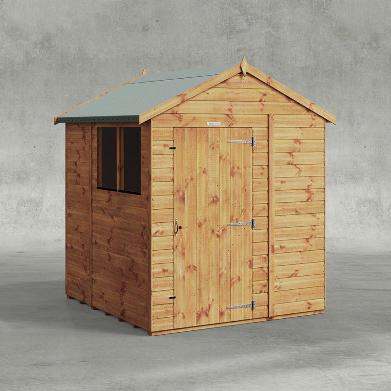6 x 6 Powersheds Tongue & Groove Apex Wooden Shed, studio shot