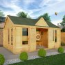 5.3m x 4m Mercia Clock Tower Log Cabin - 44mm Logs
