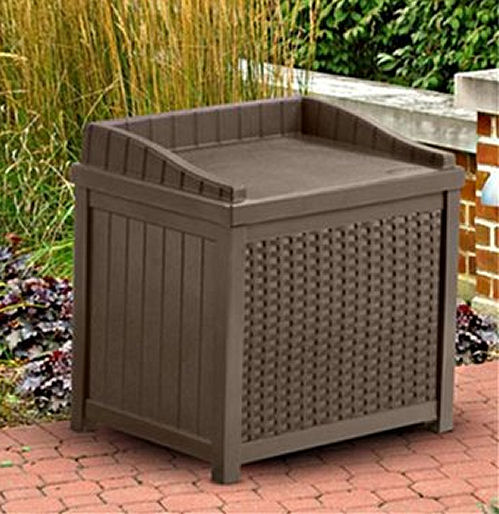 Suncast Java Plastic Small Deck Box with Seating